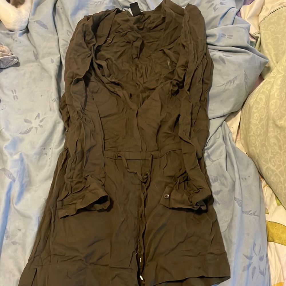 Military green romper from h and m